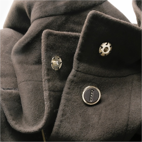 LORO PIANA & SARTORIA MARENERO Brown Wool Coat US 14 Quilted Lining - Picture 5 of 9